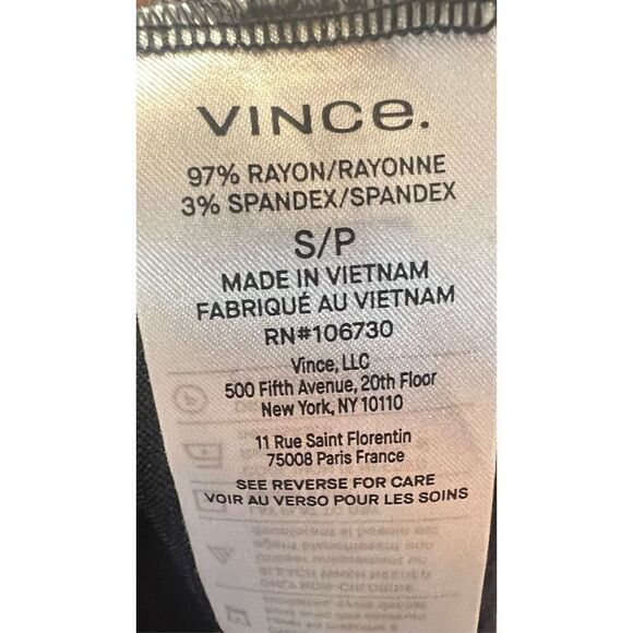 Vince Black Draped Jersey Midi Dress NWT Size Small - Picture 7 of 7